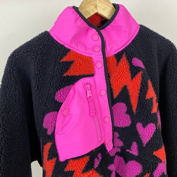 Free People Hit The Slopes Printed Pullover - Bolts of Love Adore Combo - M - Picture 6 of 9